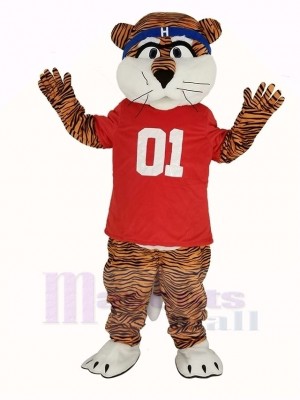 Auburn Tigers dans rouge T-shirt Mascotte Costume