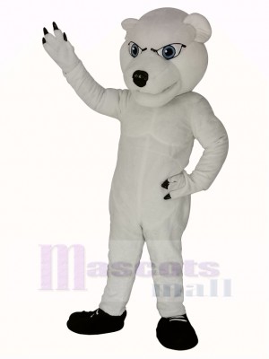 Muscle Polaire Ours Mascotte Costume Animal