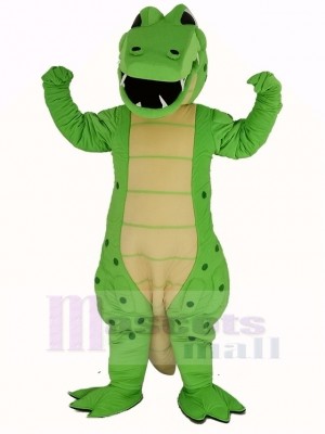 Puissance vert Crocodile Mascotte Costume Animal