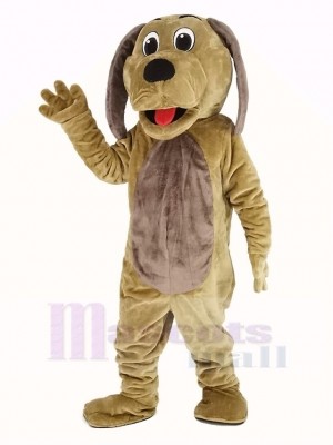 Chien avec marron Ventre Mascotte Costume