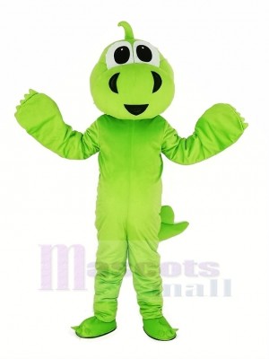 Herbe vert Dinosaure Adulte Mascotte Costume Dessin animé