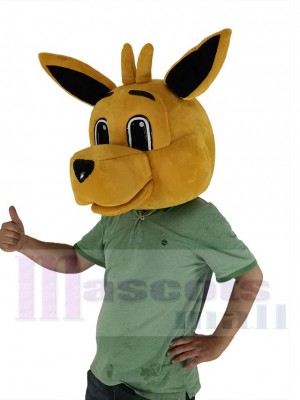 Kangourou brun Costume de mascotte Animal Tête seulement