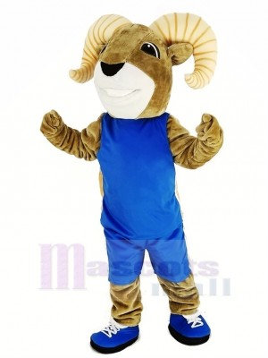 Puissance sport RAM avec Tenue de sport Mascotte Costume Jaune Bande