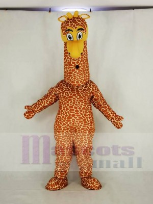Réaliste Girafe Mascotte Costume Dessin animé