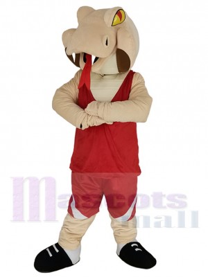 Cee-Cee Le Cobra Serpent Costume de mascotte Animal en maillot rouge