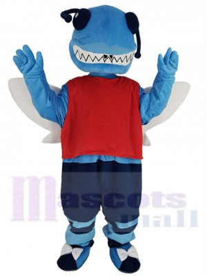 Frelon bleu Costume de mascotte en short bleu foncé Animal
