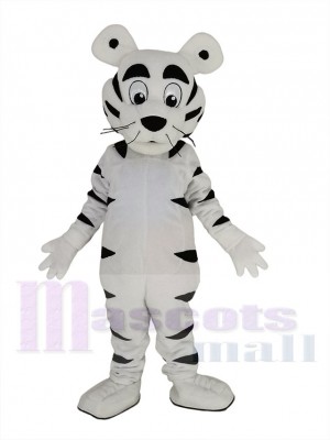 Drôle blanc tigre Mascotte Costume Animal