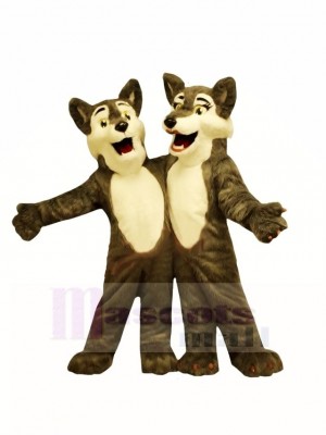 Garçon et fille loup Costumes De Mascotte