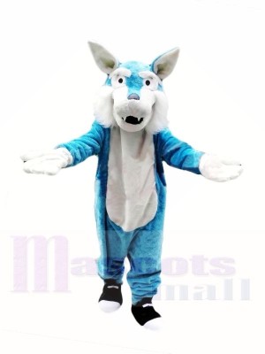 Loup bleu pas cher Costumes De Mascotte