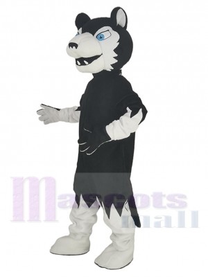 Noir Loup Joueur Mascotte Costume Animal