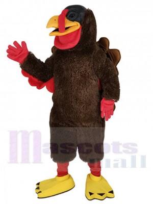 Dinde de luxe brune Mascotte Costume Animal