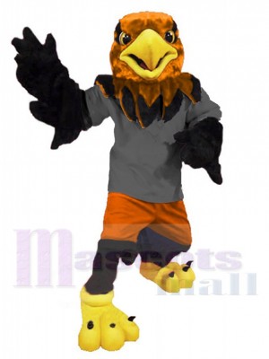 Faucon agile Mascotte Costume Animal avec tête orange