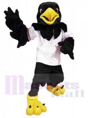 Faucon noir vif Mascotte Costume Animal