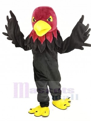Cool Noir faucon Mascotte Costume Animal