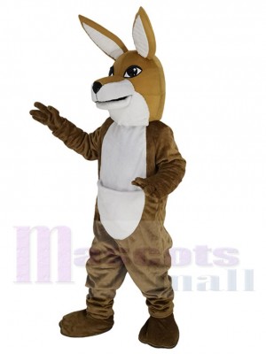 Kangourou brun amical Mascotte Costume Animal