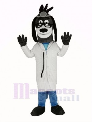 Docteur Chien avec Des lunettes Mascotte Costume Animal