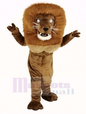 Fort Puissance Lion Mascotte Costume Adulte