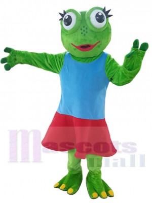 Fille Grenouille Mascotte Costume Pour les têtes de mascotte adultes