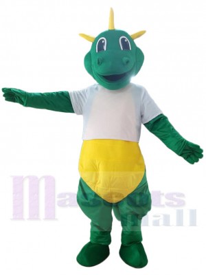 Dragon vert Mascotte Costume Pour les têtes de mascotte adultes