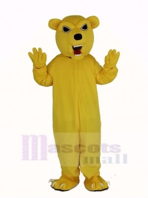 Puissance Féroce Jaune Ours Mascotte Costume