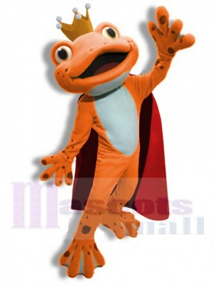 Grenouille mignonne avec cape rouge Mascotte Costume Animal