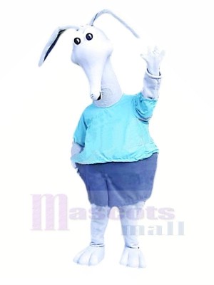 blanc Aardvark Mascotte Les costumes Dessin animé