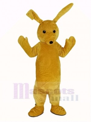 Jaune lapin Longue Oreilles Mascotte Costume