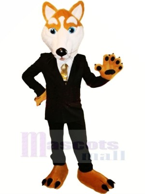 Gentleman Loup avec Costume Mascotte Déguisements Dessin animé