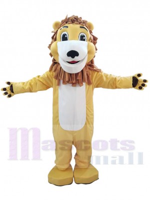 mignon, sourire, lion Mascotte Costume Animal