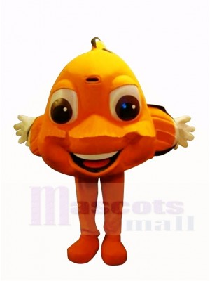 Mignonne Orange Poisson clown Mascotte Costume Dessin animé