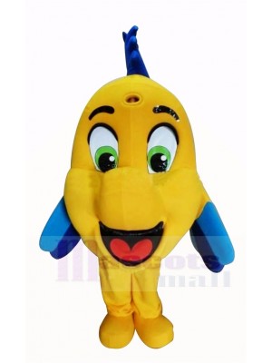Mignonne Jaune Poisson clown Mascotte Costume Dessin animé