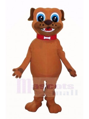 Marron Chiot Chien Mascotte Costume Dessin animé