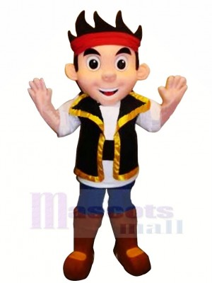 Cool Pirate Jake Mascotte Costume Dessin animé