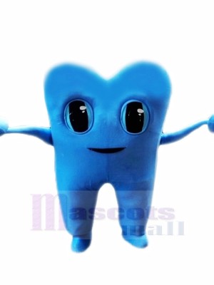 Bleu Dent Mascotte Costume Dessin animé