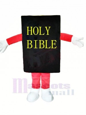 Noir Bible Mascotte Costume Dessin animé