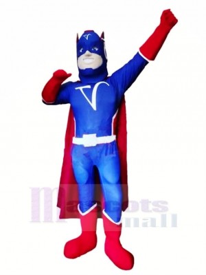 Cool Bleu Capitaine Mascotte Costume Gens