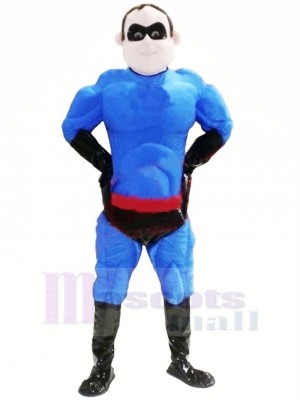 Cool Bleu Superman Mascotte Costume Gens