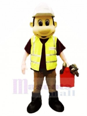 Travailleur Constructeur Mascotte Costume Gens