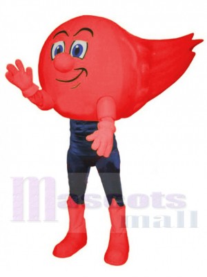 Comète rouge souriante Costume de mascotte Dessin animé