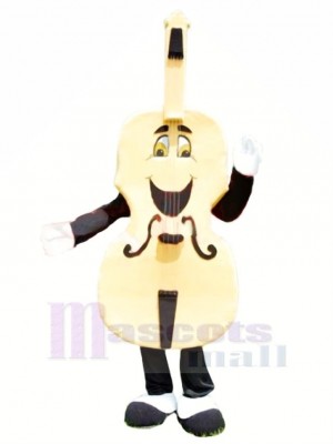 Drôle Guitare Mascotte Costume Dessin animé