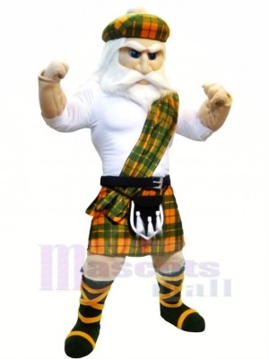 Fort Muscle Highlander Mascotte Costume Personnes