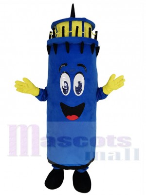 Souriant Bleu Phare Costume de mascotte