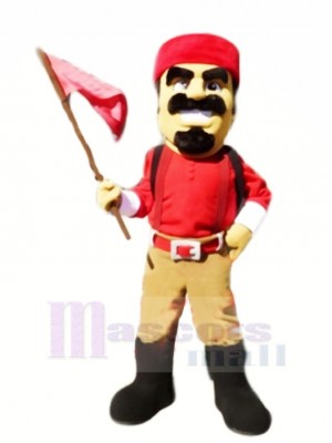 Pionnier dans rouge Mascotte Costume Gens