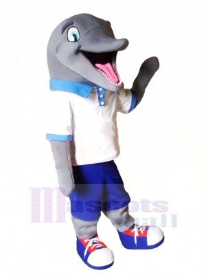 Mignonne sport Dauphin MascotteCostume Dessin animé