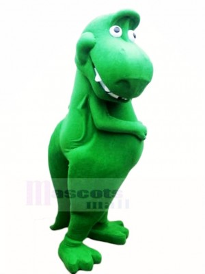 Mignonne vert Dinosaure T-Rex Mascotte Costume Dessin animé