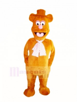 Fozzie Ours avec Rose Nez Mascotte Costume Dessin animé