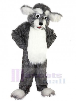 Chien gris comique Fursuit Costume de mascotte Animal