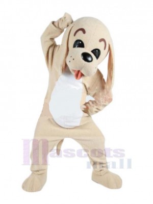 Chien adorable brun et blanc Costume de mascotte Animal