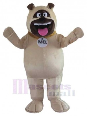 Chien kaki à grande gueule Costume de mascotte Animal