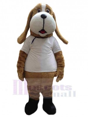 Chien de chasse Costume de mascotte Animal en T-shirt blanc